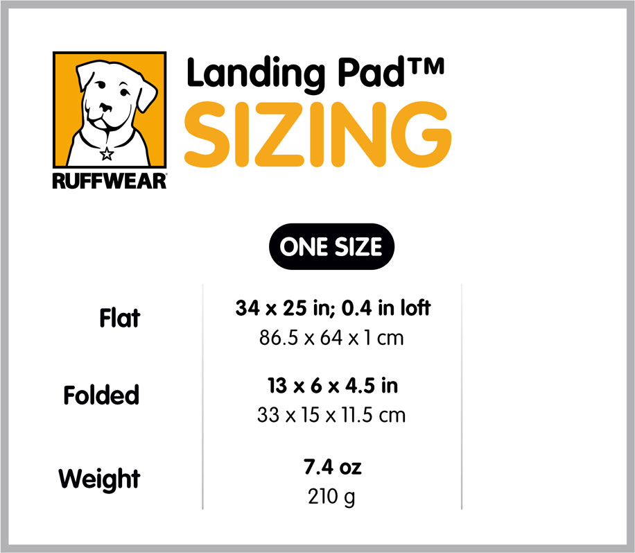 Ruffwear Landing Pad Size Guide